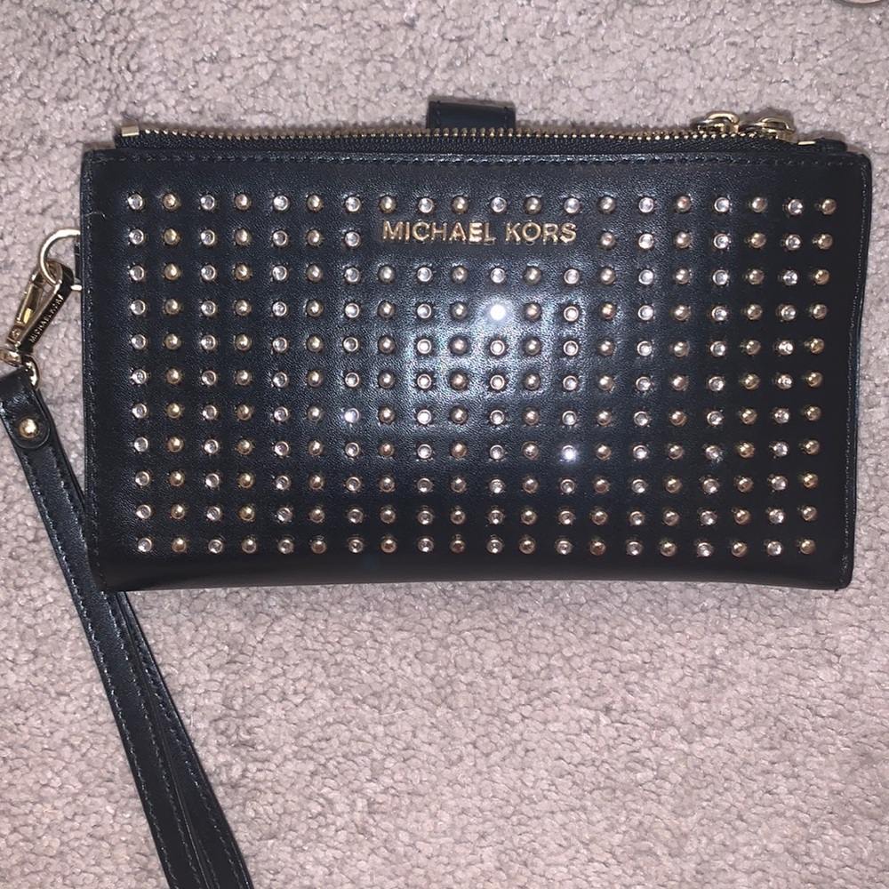 Michael Kors Black Studded Wallet